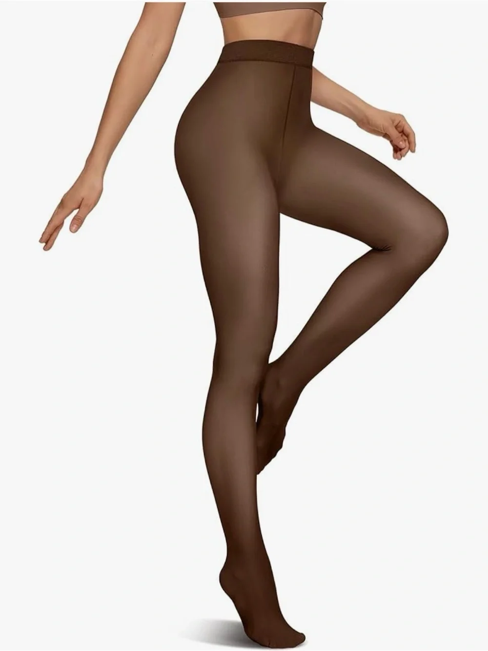 2 PAIR SET- Women's Shaping Fleece Lined Tights